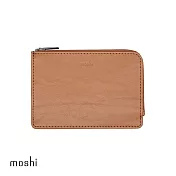 Moshi Folia 拉鏈零錢包 焦糖棕
