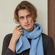 【KISSDIAMOND】日系高質感羊毛圍巾圍脖(KDM-A009) FREE 霧霾藍