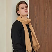 【KISSDIAMOND】韓系純色百搭羊毛圍巾圍脖(KDM-A100) FREE 駝色