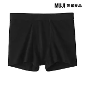 【MUJI 無印良品】男棉天竺拳擊內褲 S 黑色