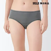 【MUJI 無印良品】女柔滑中腰內褲 L 深灰