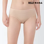 【MUJI 無印良品】女柔滑中腰內褲 L 黃橘