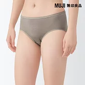 【MUJI 無印良品】女柔滑中腰內褲 L 摩卡棕