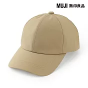 【MUJI 無印良品】透氣撥水加工附防水膠條棒球帽55-59cm 米色