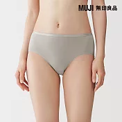 【MUJI 無印良品】女彈性中腰內褲 M 灰白