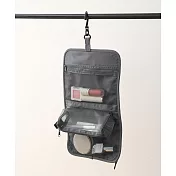 日本3COINS-無印風格吊掛式可拆卸旅用洗漱化妝包-深灰