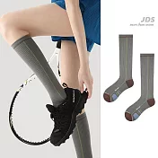 【JDS設計襪】微壓薄款 健身小腿肌運動壓力襪 - 淺灰