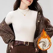 【AnZa】水貂絨半高領打底衫小立領長袖上衣(5色)     FREE 白色