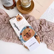 Kankoku韓國 可愛的卡比豚肉襪   * 白色-帽子