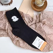 Kankoku韓國  可愛立體狗狗襪    * 黑色