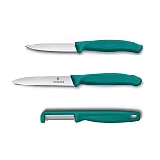 VICTORINOX 瑞士維氏 廚刀-廚刀三件組 -  綠色