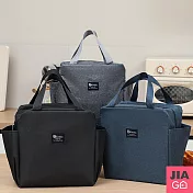 JIAGO 雙口袋保溫袋/便當袋 無 黑色