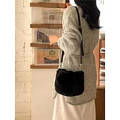 O-ni O-ni全新品秋冬精選優質仿水貂毛流行時尚韓版經久耐用水桶包(品質保證)(bag-6167)  黑色