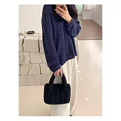 O-ni O-ni秋冬全新品精選優質時尚羊羔絨大容量簡約時尚托特包(品質保證)(bag-6170)  黑色