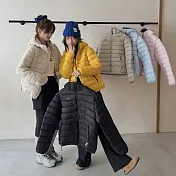 【MsMore】 大碼輕薄火排骨連帽棉襖韓版寬鬆保暖外套# 126984 2XL 黃色