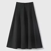 【MsMore】 復古時髦毛呢傘形中長款半身裙# 127032 M 灰色