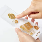 【HITOTOKI】KITTA 隨身攜帶和紙膠帶 單張貼紙金箔款 花田(東出桂奈設計款)