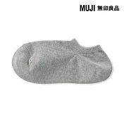 【MUJI 無印良品】女淺口直角襪23-25cm 灰色