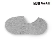 【MUJI 無印良品】女腳跟防滑輕薄隱形襪23-25cm 灰色