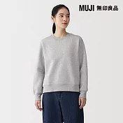 【MUJI 無印良品】女裏毛圓領衫 S 灰色