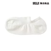 【MUJI 無印良品】女輕薄淺口直角襪23-25cm 柔白
