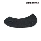 【MUJI 無印良品】女棉混不易鬆脫隱形襪23-25cm 深灰