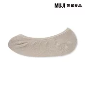 【MUJI 無印良品】女棉混不易鬆脫隱形襪23-25cm 淡棕