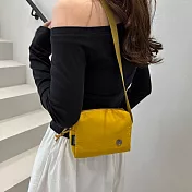 【HandStyle】側背包 休閒百搭輕量實用尼龍布迷你斜背包(15040) _黃色