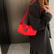 【HandStyle】側背包 輕量防水插扣設計感旅行運動橫包(97045) _紅色