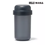 【MUJI 無印良品】隨身輕食杯/附醬料盒/約450ml/黑1入/配料杯:滿水容量40ml