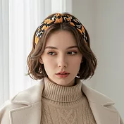 【HandStyle】髮箍 波西米亞風復古碎花打結寬邊髮箍(89025) _黑色碎花