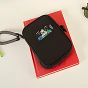 【瀏海樹】旅行護照包 附掛繩 - 黑色