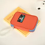 【瀏海樹】旅行護照包 附掛繩 - 橘紅