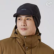 ADISI 防水防風保暖護耳球帽 AH25057 ｜刷毛 保暖帽 護耳帽 防水帽 M 黑色