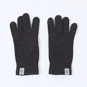 ADISI 美麗諾羊毛指腹挖洞可觸控保暖內手套 AS25035 深灰 (S-L)｜彈性 透氣 保暖手套 羊毛手套 指尖開孔 M 深灰