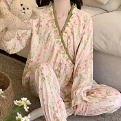 【AnZa】中式花園系和服雲朵棉休閒居家服(2款)     FREE 上衣長褲