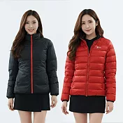 【遊遍天下】女款顯瘦防風防潑水保暖雙面穿羽絨外套 GJ22046 深桔 (M-5L) M 深桔