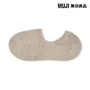 【MUJI 無印良品】女腳跟防滑輕薄隱形襪23-25cm 淡棕