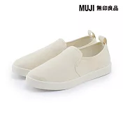 【MUJI 無印良品】撥水加工柔軟鞋墊基本便鞋 22cm 柔白