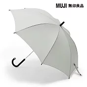 【MUJI 無印良品】晴雨兩用識別加掛長傘 淺灰