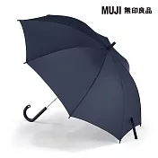 【MUJI 無印良品】晴雨兩用識別加掛長傘 深藍