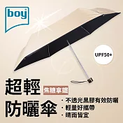 【德國boy】抗UV超輕防曬降溫防風三折晴雨傘_ 焦糖拿鐵
