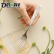 【OMORY】304簡約陶瓷柄餐叉- 大理石紋