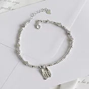 【HandStyle】手鍊 韓系個性愛心方牌幾何方珠拼接手鍊(47040) _方牌款