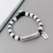 【HandStyle】手鍊 心想事成好事成雙幸運編織繩珠手鍊(31075) _黑繩