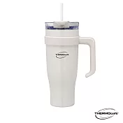 【THERMOcafe’ 凱菲】不銹鋼吸管保冷杯1200ml(TCHC-1200-BG)_香草米白