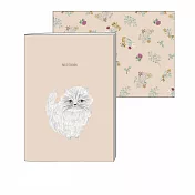 【日本EL COMMUN】松尾Miyuki 插畫貓橫線筆記本A5 ‧ Minette