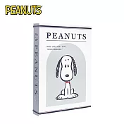 【日本正版授權】史努比 書型收納盒 - 白色長薄型