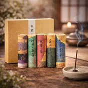 【日本香彩堂】山水紫明｜京都線香禮盒5款*12支 (嵯峨+紫野+祇園+嵐山+加茂)