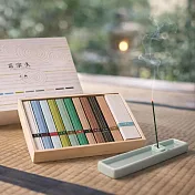 【日本香彩堂】京都百樂香｜線香禮盒9款(附線香座) ‧ 石庭 (木蓮/香草/茉莉/綠茶/竹/楠/白檀/咖啡/沈香)